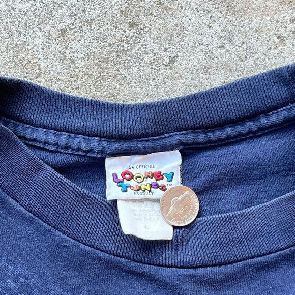 Vintage 90s Looney Tunes Mens Taz AOP Single Stitch Breakthrough T-Shirt Sz xl - Picture 4 of 8